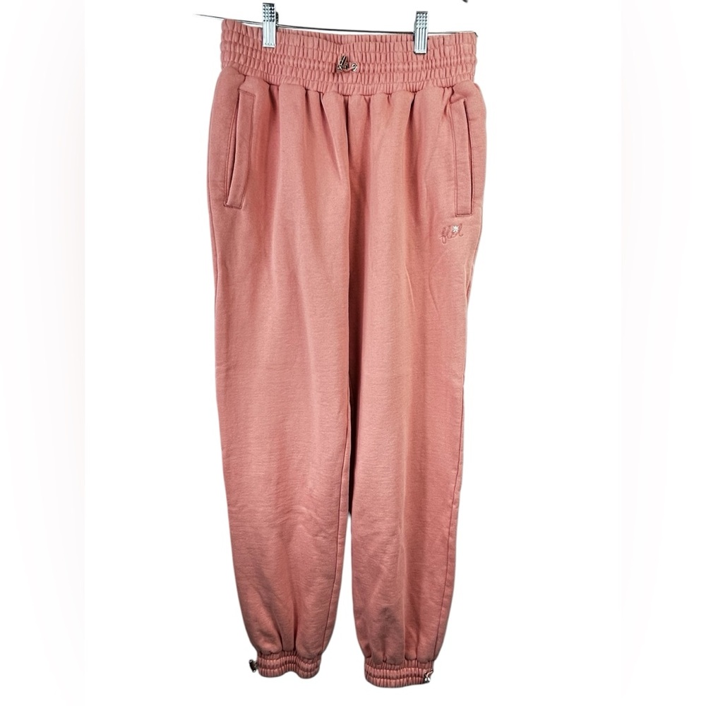 For Love & Lemons M peachy Pink Josie Sweatpants High Rise Gym Sweat Pants - Picture 11 of 14